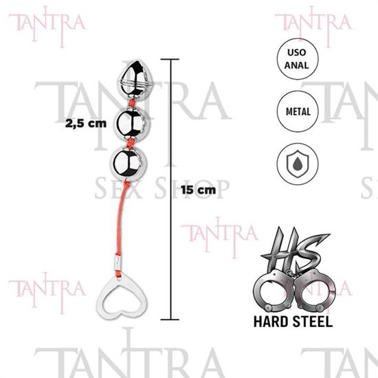 Dilatador anal con 3 bolas de metal